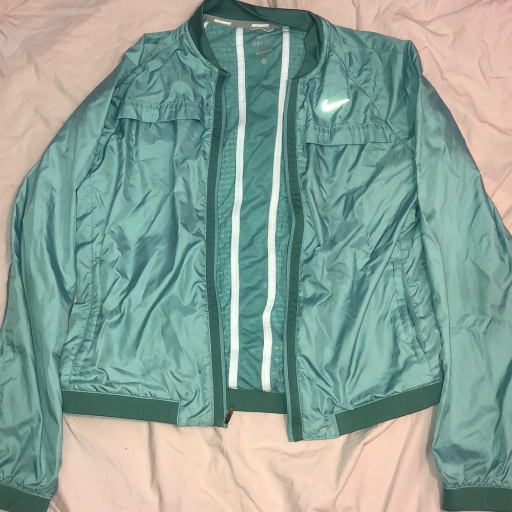 NIKE teal light bomber jacket